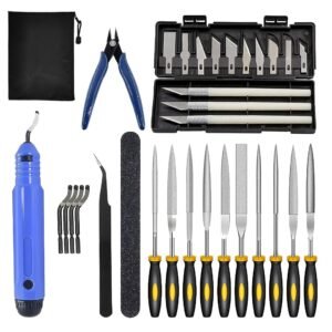 Serplex® 32Pcs 3D Print Tool Kit 3D Print Tool Accessories Kit Includes Debur Tool, Cleaning
