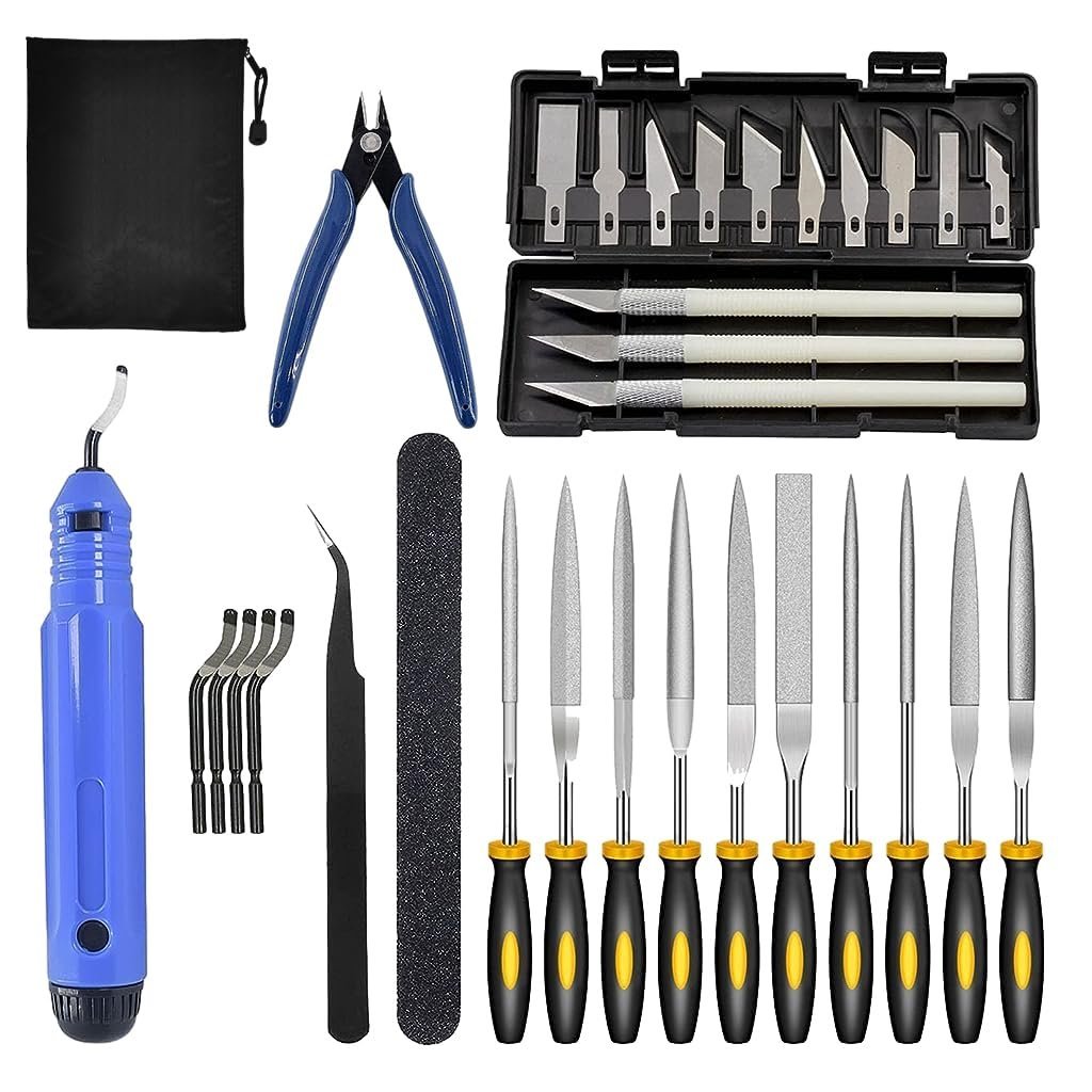 Serplex® 32Pcs 3D Print Tool Kit 3D Print Tool Accessories Kit Includes Debur Tool, Cleaning